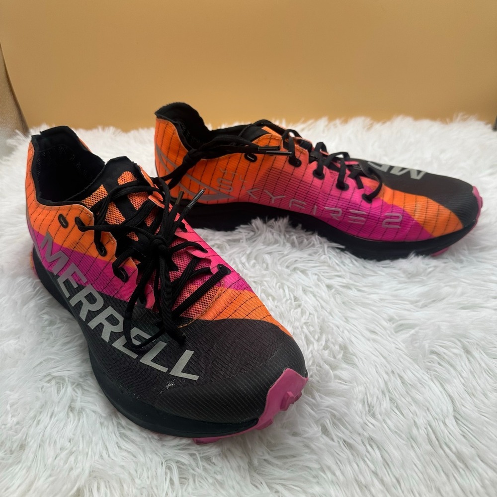Merrell MTL Skyfire 2 Matryx Trail Running Shoes Men's 10 Vibram J068179 ORANGE
